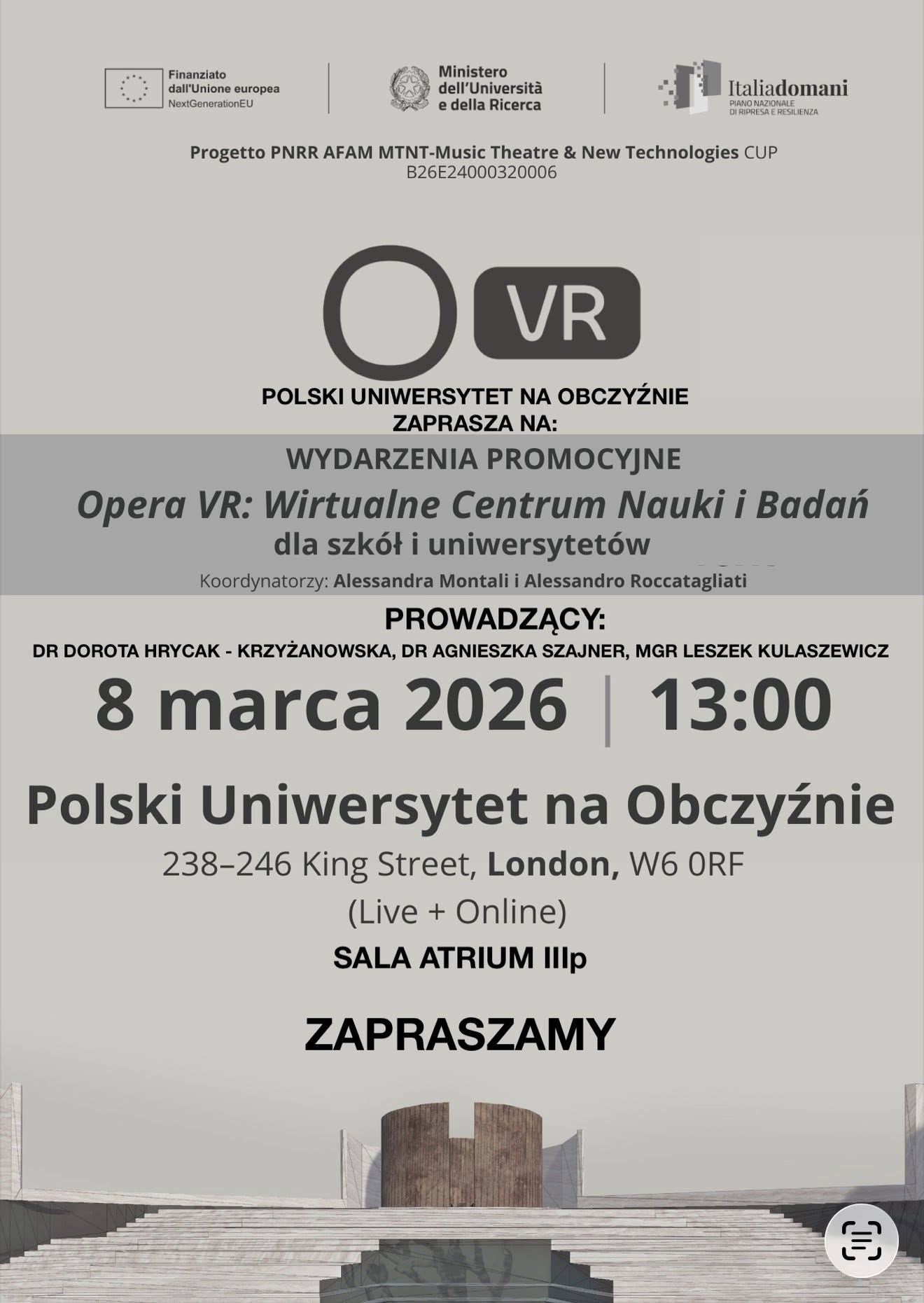 Opera VR wydarzenie 8 marca 2026